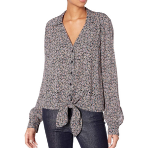 Parker Genevieve tie floral top